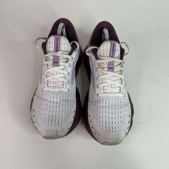Brooks Glycerin 20 Womens 11B US 1203691B168 White Purple Running Shoes Sneakers - Picture 4 of 10